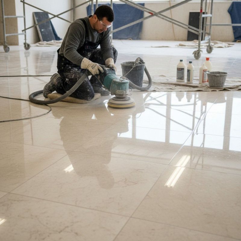 Travertine Floor Polishing