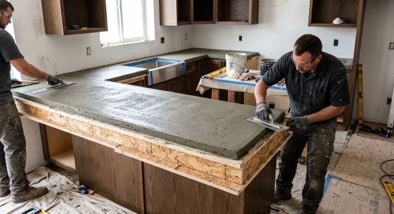 Concrete Counter Installation in Santa Rosa, CA