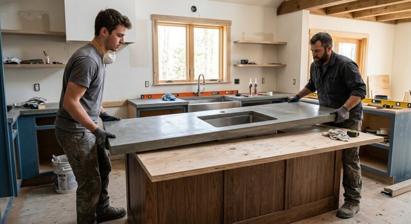 Concrete Counter Installation in Santa Rosa, CA